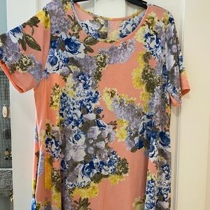floral tshirt dress